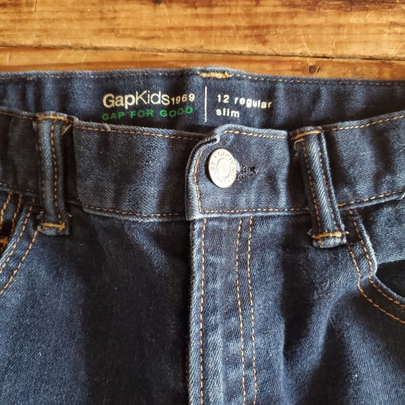 BOYS GAP KIDS JEANS 12 REGULAR SLIM - Picture 1 of 4